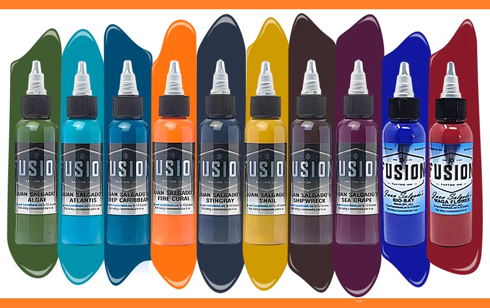 Juan Salgado 10-Color Palette Signature Set — Fusion Tattoo Ink — 1oz
